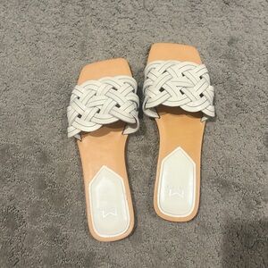 Marc Fisher Cream Braided Sandals
